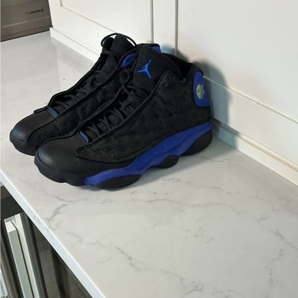 Air Jordan Black and Blue Sneakers